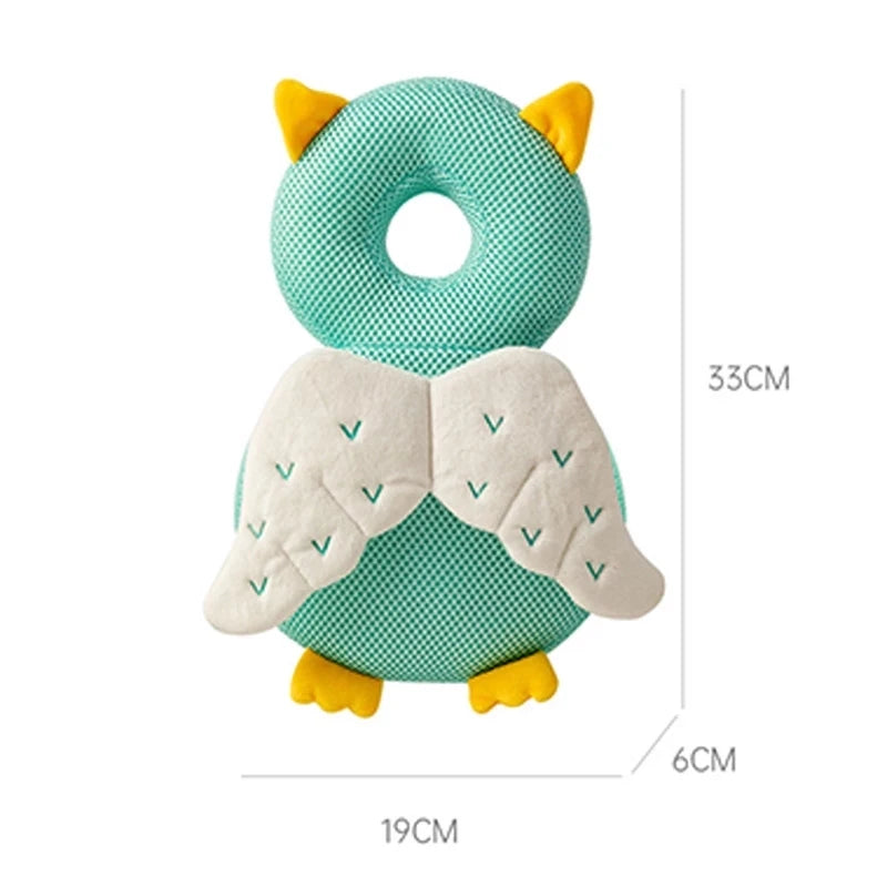 Oreiller de protection de tête pour bébé, sac à dos pour enfants de 1 à 3 ans, coussin de protection en coton PP doux, oreillers de sécurité de dessin animé