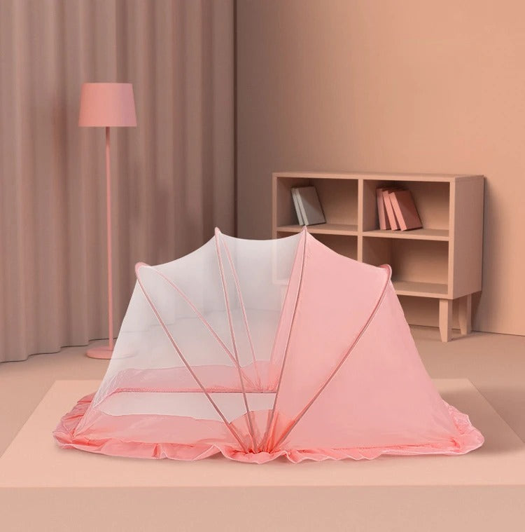 Moustiquaire-de-lit-pour-bebe-rose
