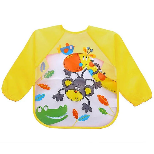 Bavoir_impermeable_a_manches_longues_pour_bebe_jaune