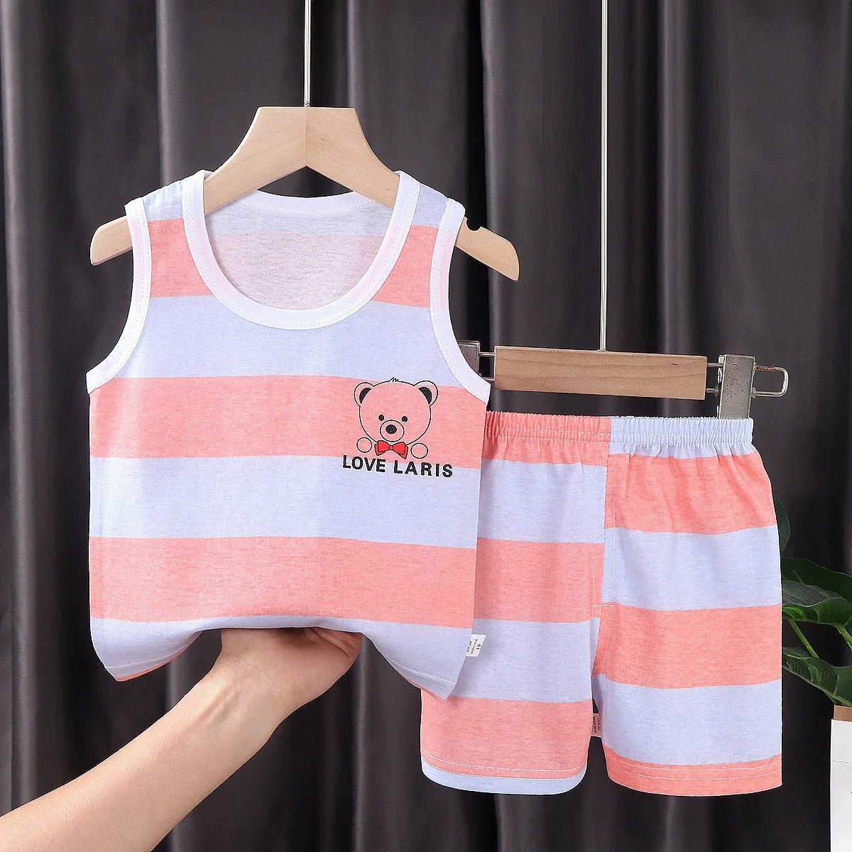 Ensemble_Enfant_T-shirt_et_Short_Rose