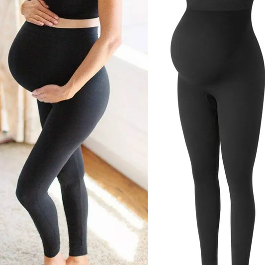 Nouvelle grossesse taille haute Leggings vêtements de maternité maigres pour les femmes enceintes soutien du ventre tricoté Legging corps Shaper pantalon