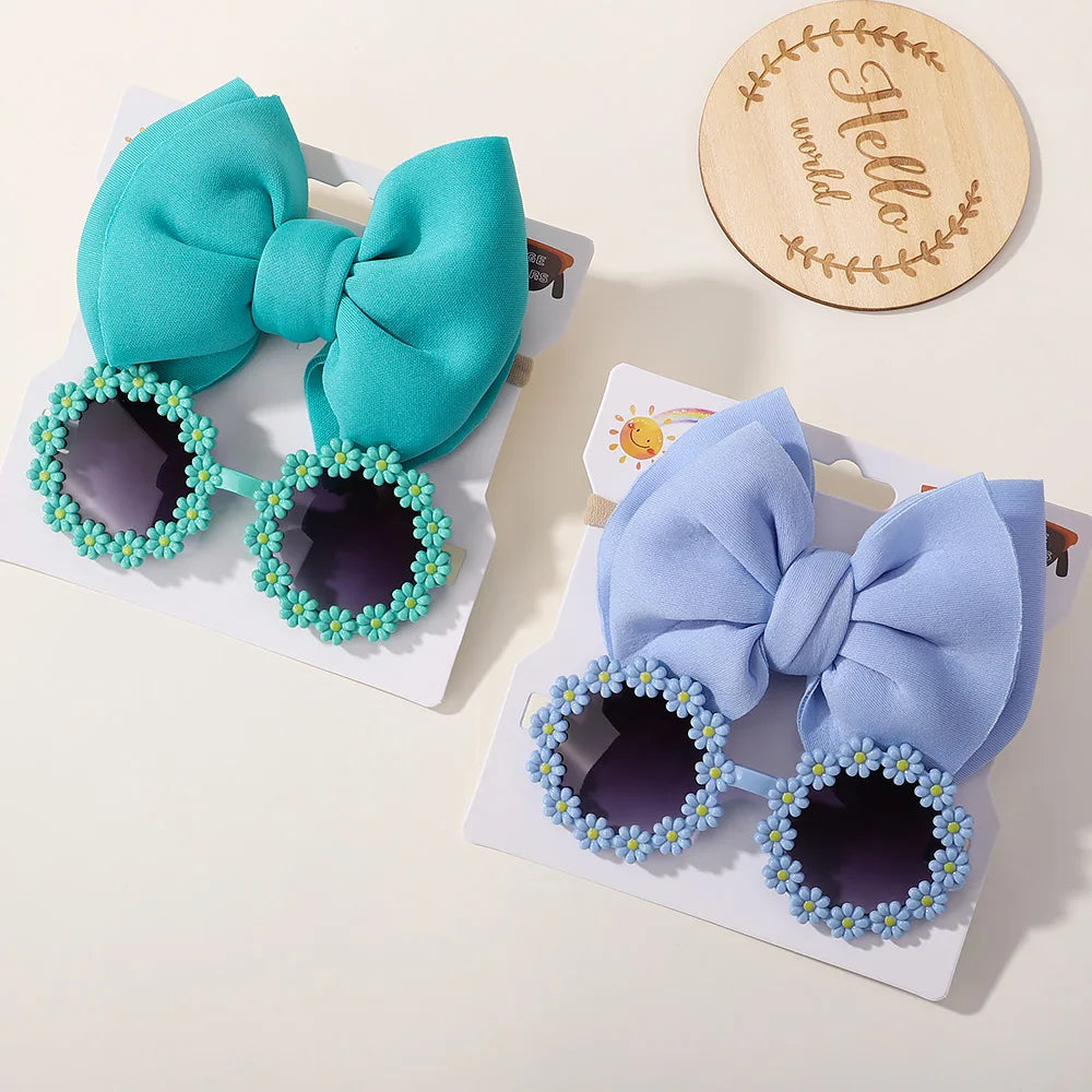 Bandeau de cheveux ensemble de lunettes de soleil pour enfants