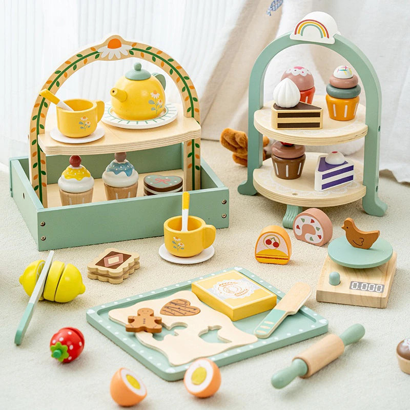 Jouets de cuisine en bois pour enfants