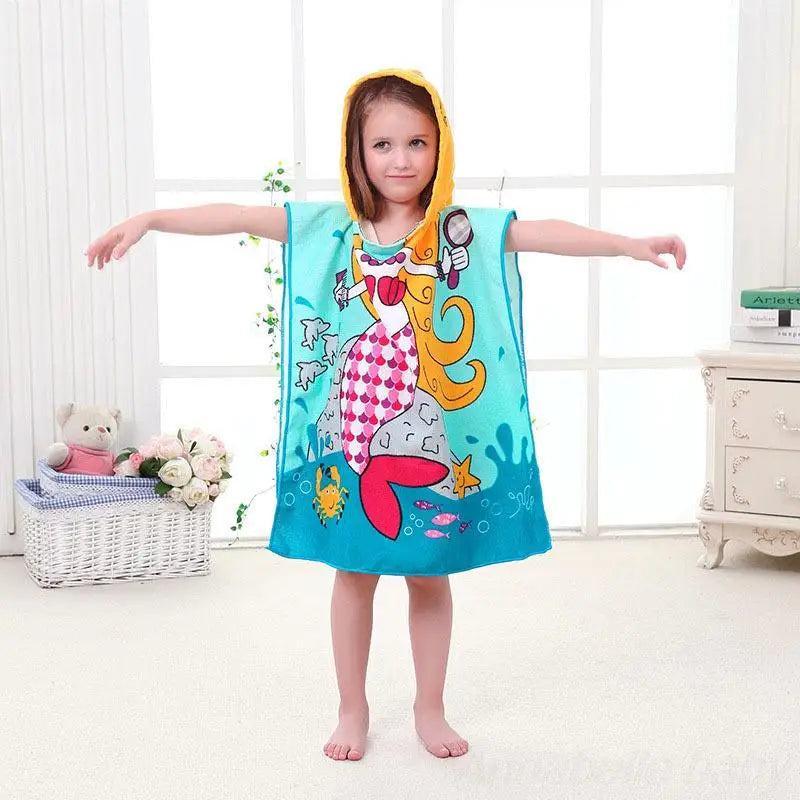 Serviette de bain en coton microfibre pour enfant