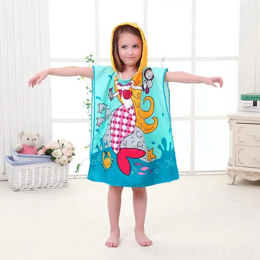 Serviette de bain en coton microfibre pour enfant