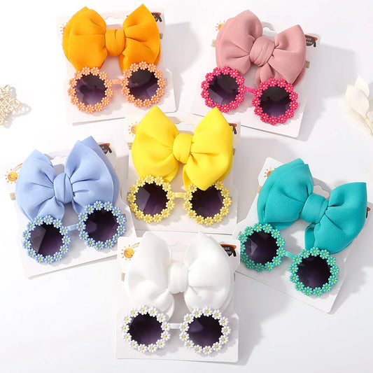 Bandeau de cheveux ensemble de lunettes de soleil pour enfants