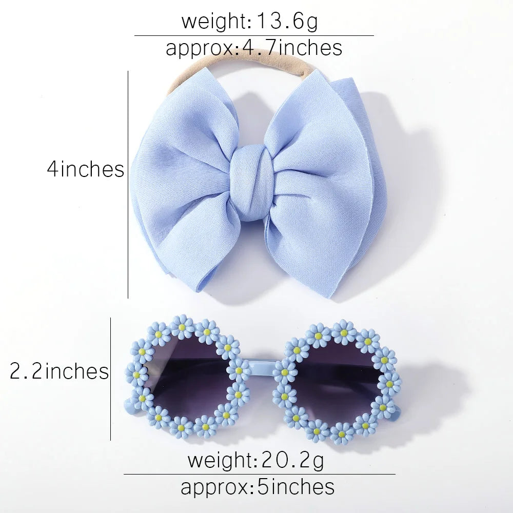 Bandeau de cheveux ensemble de lunettes de soleil pour enfants