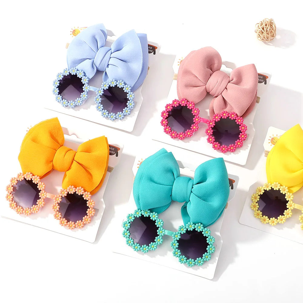 Bandeau de cheveux ensemble de lunettes de soleil pour enfants